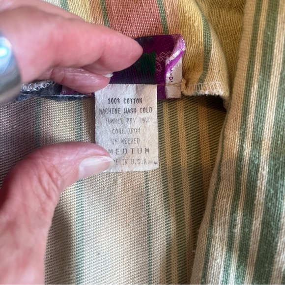 Vintage 70s–80s Bobbie McGee Pastel Striped Blazer – Made in USA – Medium - Picture 3 of 10